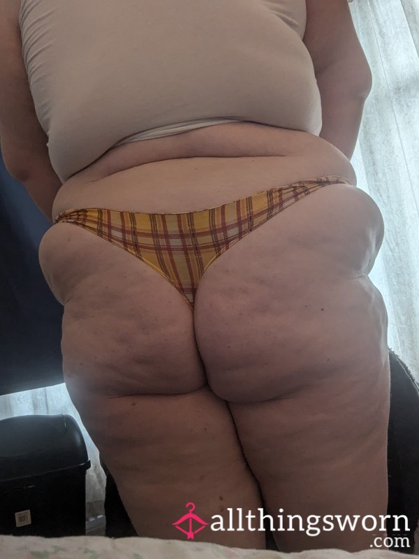 Yellow Plaid Thong