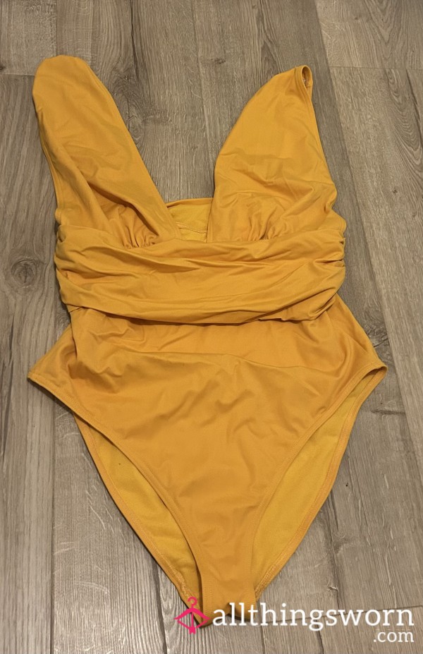 Yellow Plunge Swimsuit