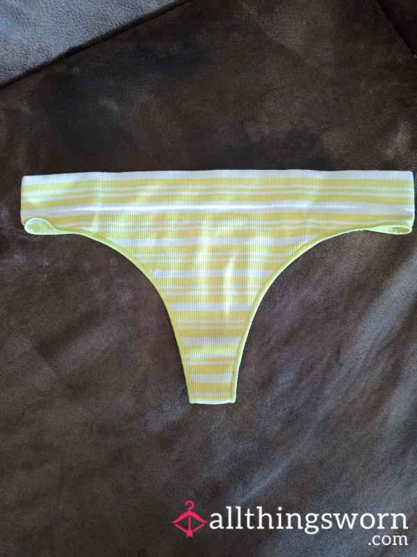 Yellow Striped Thong