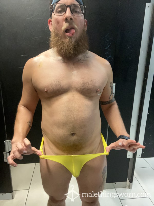 Yellow Thong (5 Days Worn)