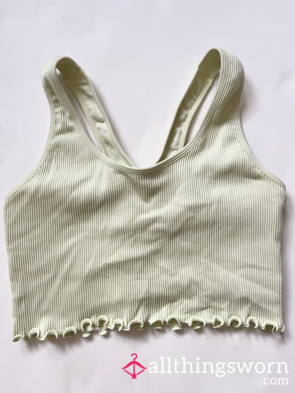 Yellow Workout Crop Top