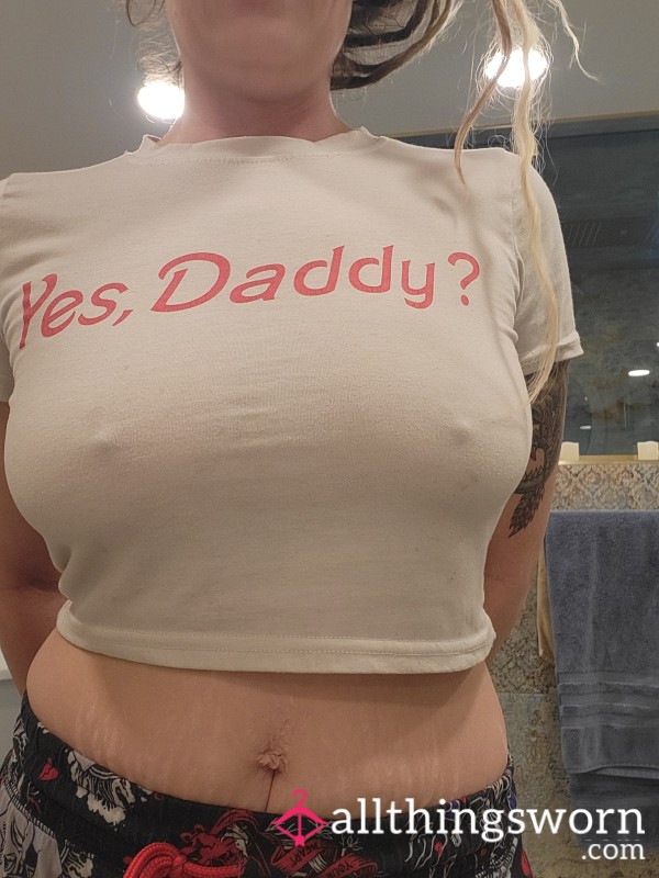 Yes Daddy Crop Top (Lightly Stained 🙊)