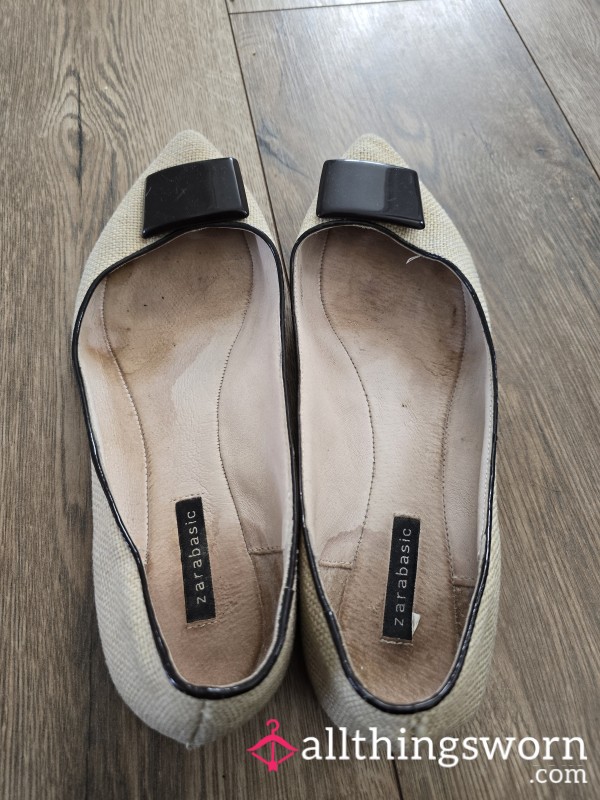 Zara Pointy Flats With Sweaty Insoles