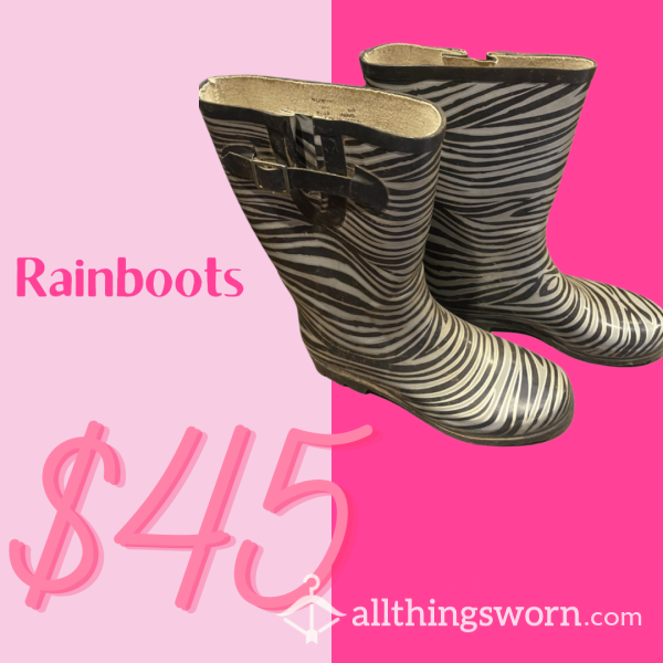 Zebra Rain Boots